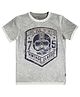 Jack & Jones Junior Half Sleeves Tee Text Print - Grey