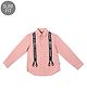 Jack & Jones Junior Full Sleeves Slim Fit Shirt With Suspender Print - Pink
