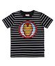 Jack & Jones Junior Half Sleeves T-Shirt Iron Man Print - Black