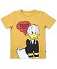 Jack & Jones Junior Half Sleeves T-Shirt Donald Duck Print- Yellow