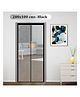 Classic Mosquito Net Fiberglass Magnetic Screen for All Door Types with Self Adhesive Hook Tape 200 x 100 cm - Black
