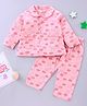 BRATS AND DOLLS Full Sleeves Night Suit Clouds Print -  Pink