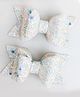 FOLLOW THE NEEDLE Micro Bows Pair Hair Clip - White