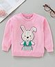 ToffyHouse Full Sleeves Pullover Sweater Bunny Design - Pink