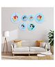 Untumble Mermaid Paper Fans Blue - Pack of 6