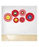 Vehicles Birthday Paper Fan Kit Red - Pack of 6