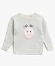 Koton Full Sleeves Reindeer Patch Sweater - Grey
