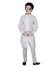 P-MARK Solid Full Sleeves Kurta With Pajama - White