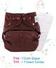 Babyhug Free Size Reusable Cloth Nappies With Insert - Brown
