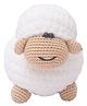 HAPPY THREADS Handmade Crochet Amigurumi Sheep Toy White - Height 15.24 cm
