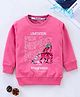Touch Me Full Sleeves Sweatshirt Floral Graphic - Pink