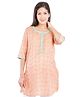 Morph Maternity Printed Nursing Kurta - Peach
