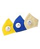 Advind Healthcare Smog Guard N95 Kids Mask With One Valve Small Yellow Blue & Beige - Pack of 3