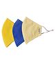 Advind Healthcare Smog Guard N95 Kids Mask Without Valve Small Yellow Blue & Beige - Pack of 3