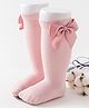 Flaunt Chic Ribbon Bow Socks - Pink