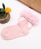 Flaunt Chic Ribbon Bow Ankle Socks - Pink
