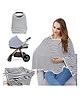 MOMISY Car Seat Canopy Nursing Scarf Poncho - Black White