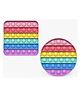 FunBlast Pop Bubble Stress Relieving Silicone Pop It Fidget Toy Pack of 2 - Multicolor