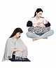 Lulamom 100% Cotton Nursing Shawl and Pillow Combo - Black