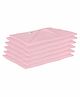Lula Muslin Cotton Sqaure Wash Cloth Pack Of 6 - Pink