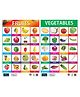 Laminated Fruits & Vegetables Charts Pack of 2 - English