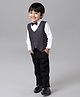 Babyhug 3 Piece Party Suit with Bow - Grey