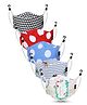 CENWELL Cotton Kids Mask Reusable Washable Breathable Face Mask With Adjustable Earloops Multicolor- Pack of 5
