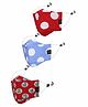 CENWELL Cotton Kids Mask Reusable Washable Breathable Face Mask With Adjustable Earloops Multicolor- Pack of 3