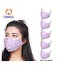 CENWELL Cotton Reusable & Washable Masks For Adults Multicolor -  Pack of 5