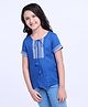 Pine Kids Half Sleeves Premium Embrioderied Top - Blue