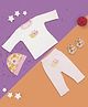 Baby Moo Gift Set Of Full Sleeves Bee Patch Tee With Pajama & Cap With Mittens - Pink