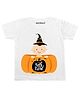 KNITROOT Trick Or Treat Print Halloween Half Sleeves Tee - White