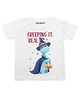 KNITROOT Creeping It Print Half Sleeves Halloween Tee - White