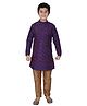 P-MARK Full Sleeves Printed Kurta & Pyjama - Blue