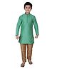 P-MARK Full Sleeves Polka Dot Print Kurta Pyjama - Dark Green