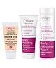 Vigini Under Eye Dark Circle Cream 20G +  Body Lightening Brightening Polishing  Gel Cream 100G + Exfoliating Coffee, Charcoal Wash - 200 ml
