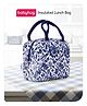 Babyhug Portable and Reusable Insulated Lunch Bag with Floral Print|For School,Travel and Outdoors|Premium & Easy to Carry| - Blue