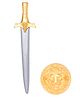 Ratnas Gladiator Sword With Shield - Grey Golden