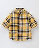 Jack and Jones Junior Full Sleeves Checked Slim Fit Shirt - Yellow