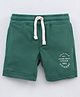 Jack & Jones Junior Shorts With Drawstring Text Print - Dark Green