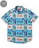 Jack & Jones Junior Half Sleeves Slim Fit Shirt Gaming Print - Blue