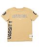 Jack & Jones Half Sleeves Tee Text Print - Beige
