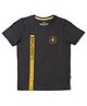 Jack & Jones Junior Half Sleeves Tee Text Print - Black