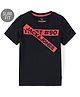 Jack & Jones Half Sleeves Tee Text Print - Black