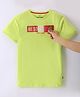 Jack & Jones Half Sleeves Tee Text Print - Green