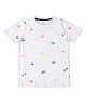 Jack & Jones Junior Half Sleeves Tee Multi Print - White