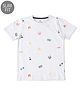 Jack & Jones Junior Half Sleeves Tee Multi Print - White