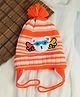 Passion Petals Winter Cap Bear Patch Orange - Diameter 11 cm