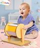 Intellibaby Premium Wooden Spinning Drum Toy for Babies | Montessori Developmental Toy | Multicoloured | Learning & Educational Toy | Encourages Wrist Strength & Curiosity | Ideal for Gifting | BIS Certified |Paediatrician Recommended