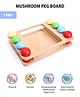 Intellibaby Premium Wooden Mushroom Peg Board for Toddlers | Brain Development Montessori Learning Toy | Multicoloured | Learning & Educational Shape Sorting Toy for Toddlers | Develops Fine Motor Skills & Dexterity | Ideal for Gifting |  BIS Certifi